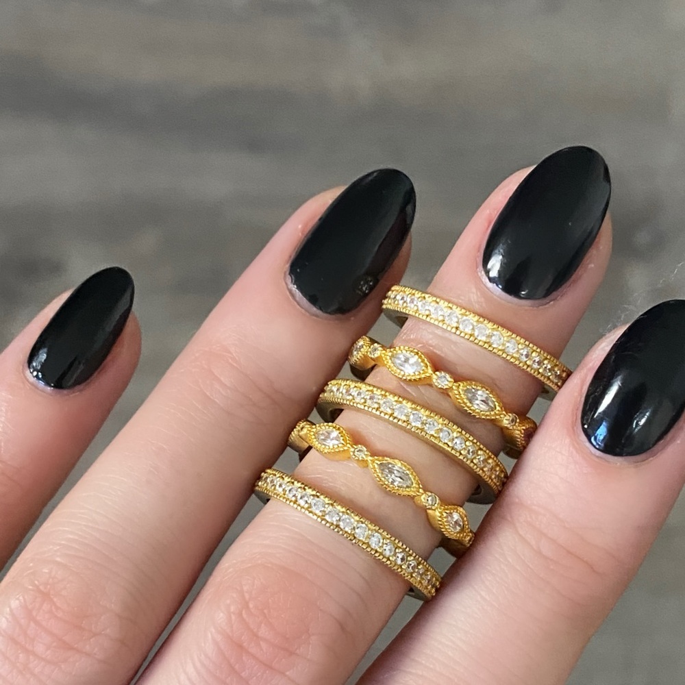 Marquise Eternity Set of 5 Stacking Rings